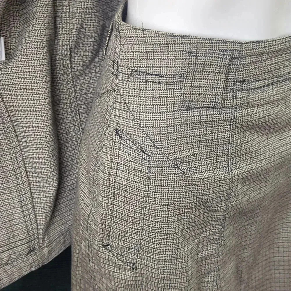 Vintage 80s In-Wear Women's Suit; Skirt & Blazer 100% Cotton - Picture 10 of 16
